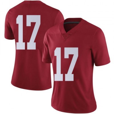NCAA Women's Alabama Crimson Tide #17 Agiye Hall Stitched College Nike Authentic No Name Crimson Football Jersey MF17T43CE